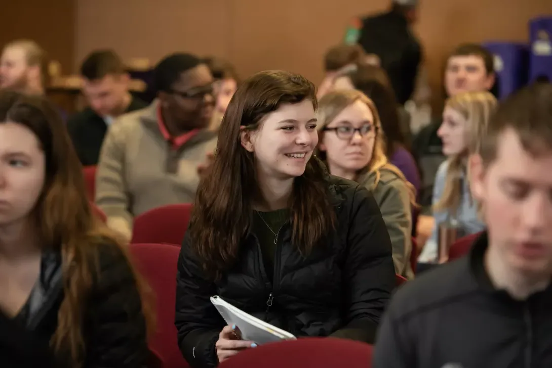 Girl in audience of Rich Ferrari "Excellence by Choice" lecture